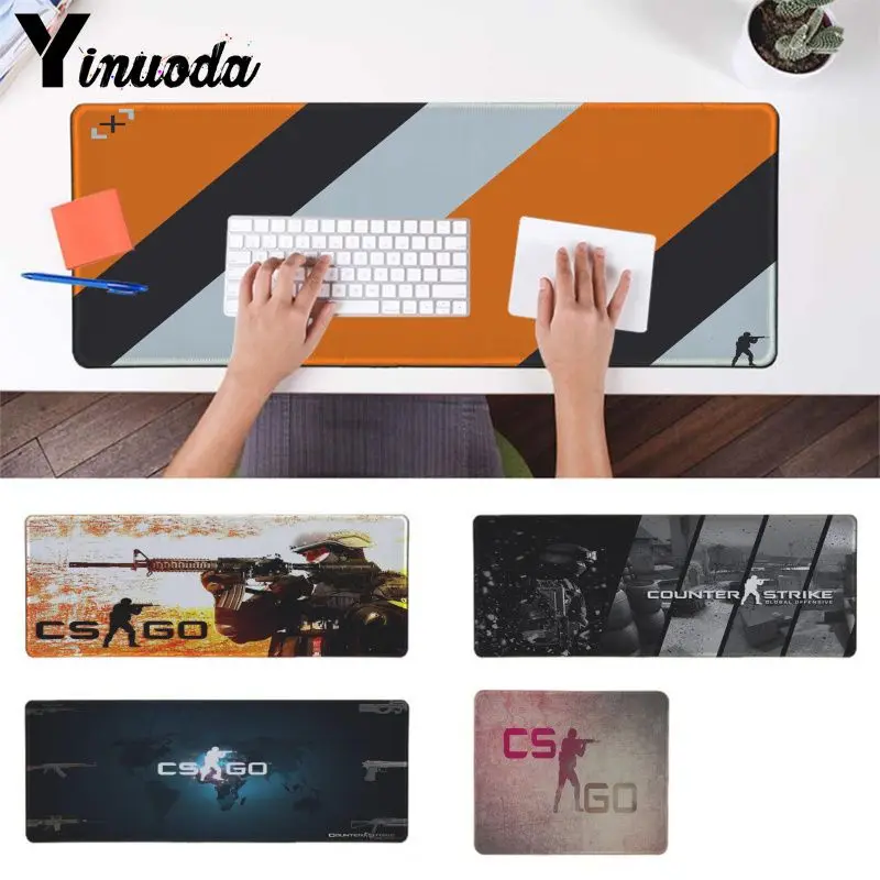 

Yinuoda Top Quality cs go logo Rubber PC Computer Gaming mousepad Radiation Decorate Your Desk Non-Skid Rubber Pad