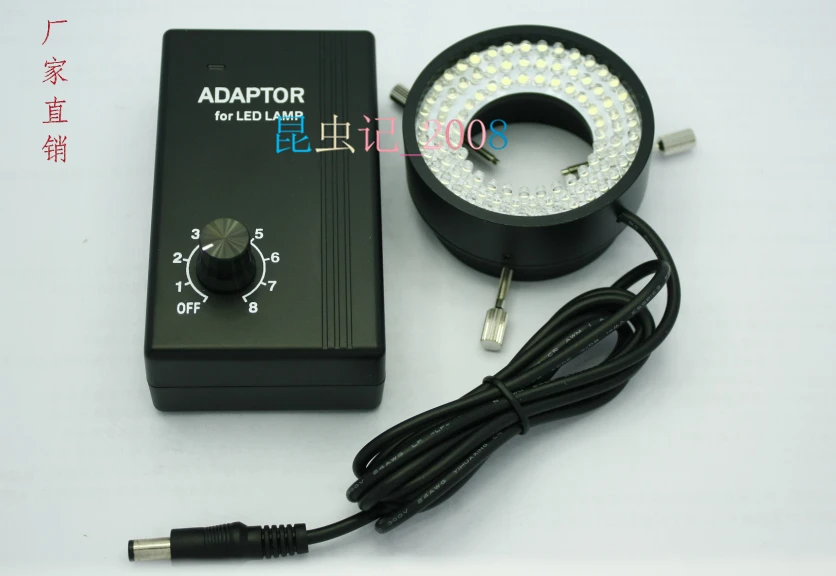 

Microscope Illuminator LED Ring Light Source 35mm Inner Diameter White Light 96 LED Lights