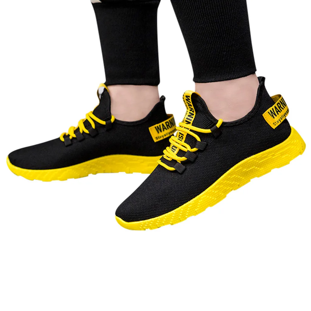 Лето,, новые мужские кроссовки для бега, туристические ботинки, спортивная обувь для отдыха, Повседневная Мужская Уличная обувь - Цвет: Цвет: желтый