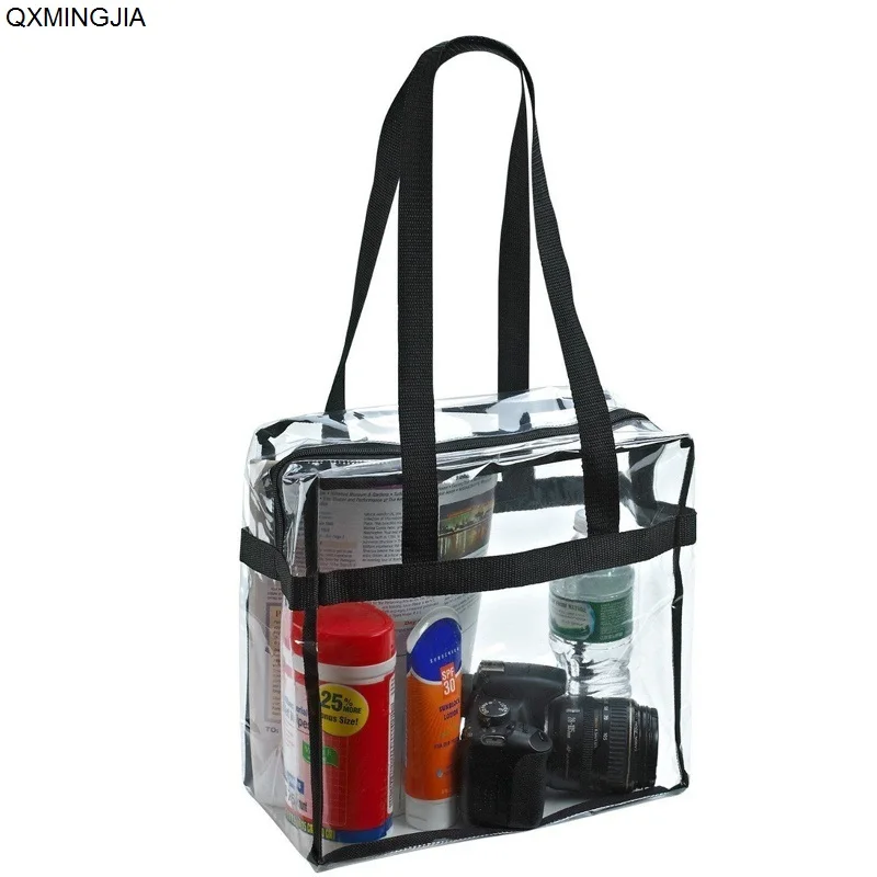

Transparent Bags New Large Capacity Ladies Tote Bag PVC Women Handbag Shoulder Bags Fashion Beach Shopper Bag Bolsas P1218