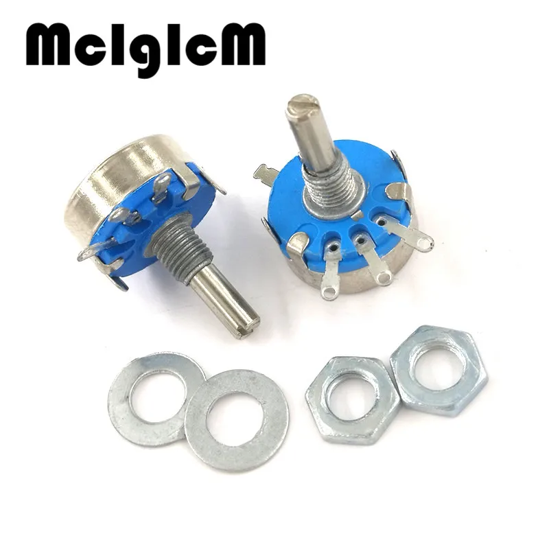 100pcs wh5-1A 3-Terminals 4mm Round Shaft Rotary Taper Carbon Potentiometer 470 1K 1.5K 4.7K 10K 22K 47K 100K 220K 470K 1M ohm
