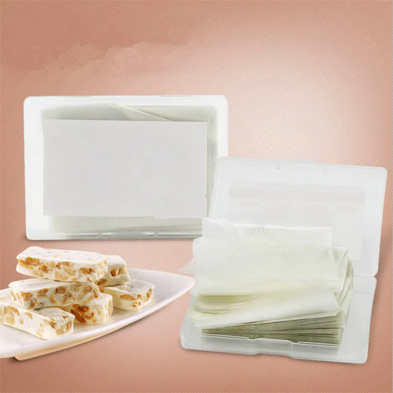 Новинка 400 листов/коробка Nougat специальная еда рисовая бумага конфетная бумага съедобная клейкая бумага Свадебные DIY вечерние украшения конфет бумаж-s