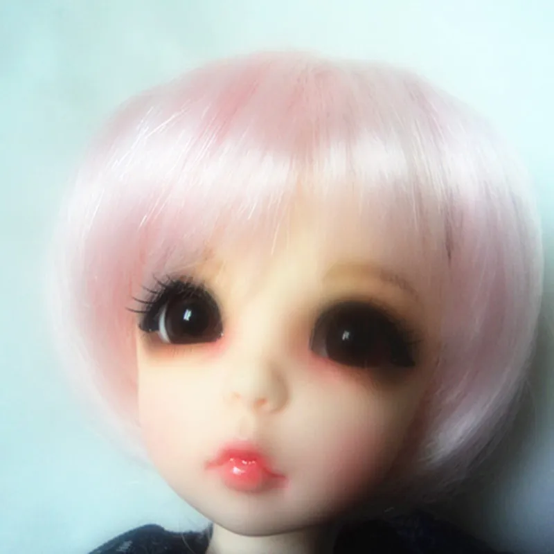 

1/6 BJD Doll short wig pink yosd- high temperature wire