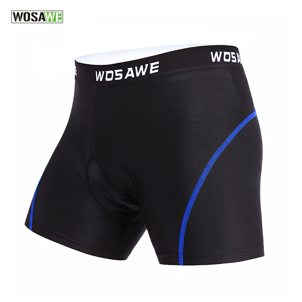 WOSAWE High Quality Spandex Cycling Shorts Padded Gel Underwear