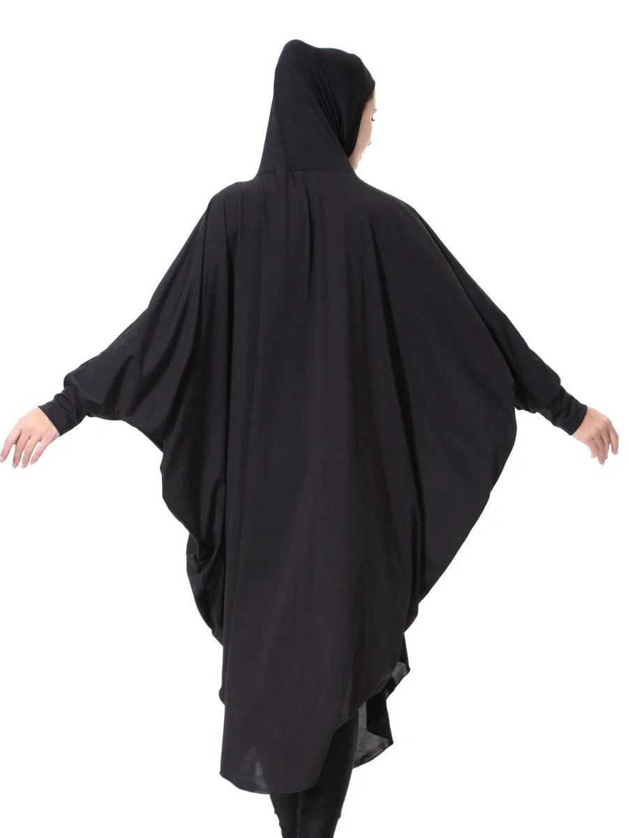 Мусульманский женский черный чехол для лица абайя исламский химар одежда халат с платком кимоно мгновенный длинный хиджаб арабский поклонение молитва одежды