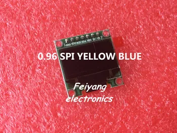 

XIASONGXIN LIGHT 10pcs/lot 0.96"Yellow Blue New 128X64 OLED LCD LED Display Module 0.96" SPI Communicate MODU