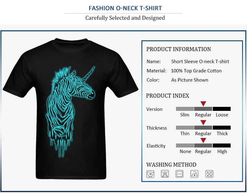 glowing zebras 100% Cotton T Shirt for Male Short Sleeve Design Tops T Shirt 2018 Newest Autumn O-Neck Clothing Shirt Design glowing zebras