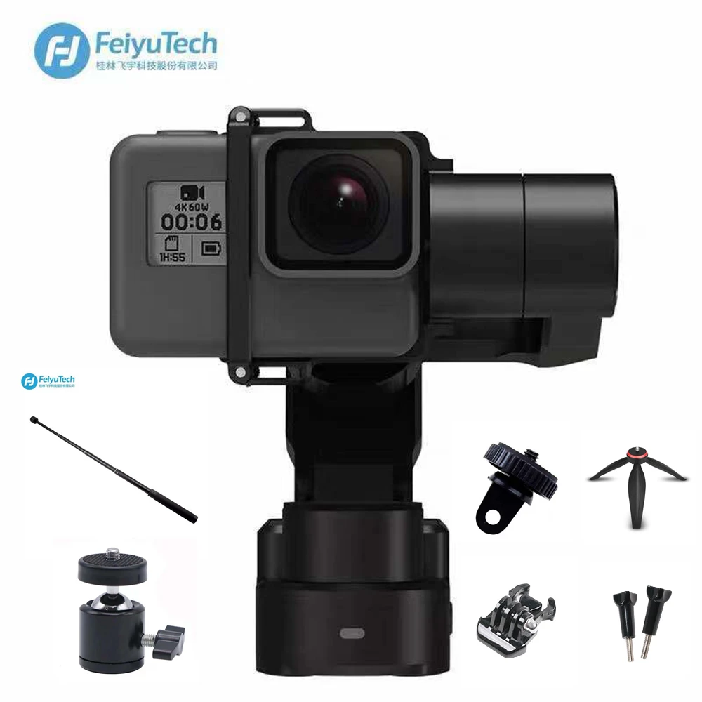 Водонепроницаемый 3 осевой стабилизатор FeiyuTech Feiyu WG2X для Gopro Hero7 6 5 session Xiaomi yi 4/5 Yi 4K
