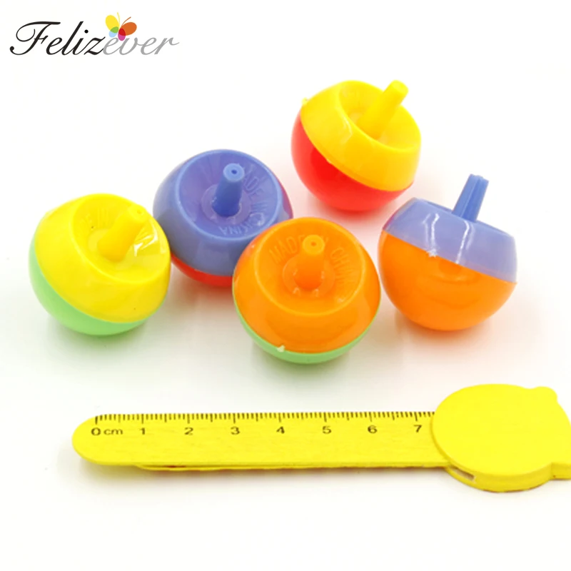 12Pcs Plastic Spinning Top Kids Toys Retro Goodie bags Pinata Fillers Kids Birthday Party Favors Supplies Carnival Prize