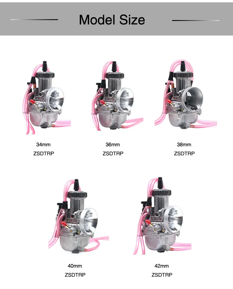 ZSDTRP для 2 T/4 т двигателя мотоцикла PWK 34/36/38/40/42 мм Карбюратор с ручками ветер чашки дроссельные Захваты один комплект