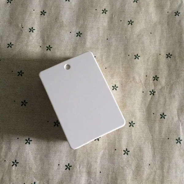 White Cardboard 4.2*6cm Blank Rectangle Gift Tag For DIY Hang Price