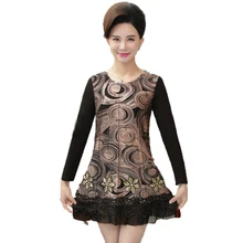 Spring Women Plus Size Tops Red Black Khaki Blouses Lace Ruffle Hem Tunic Middle Aged Woman Patchwork Top Mother Chic Blouse 4XL Spring Women Plus Size Tops Red Black Khaki Blouses Lace Ruffle Hem Tunic Middle Aged Woman Patchwork Top Mother Chic Blouse 4XL