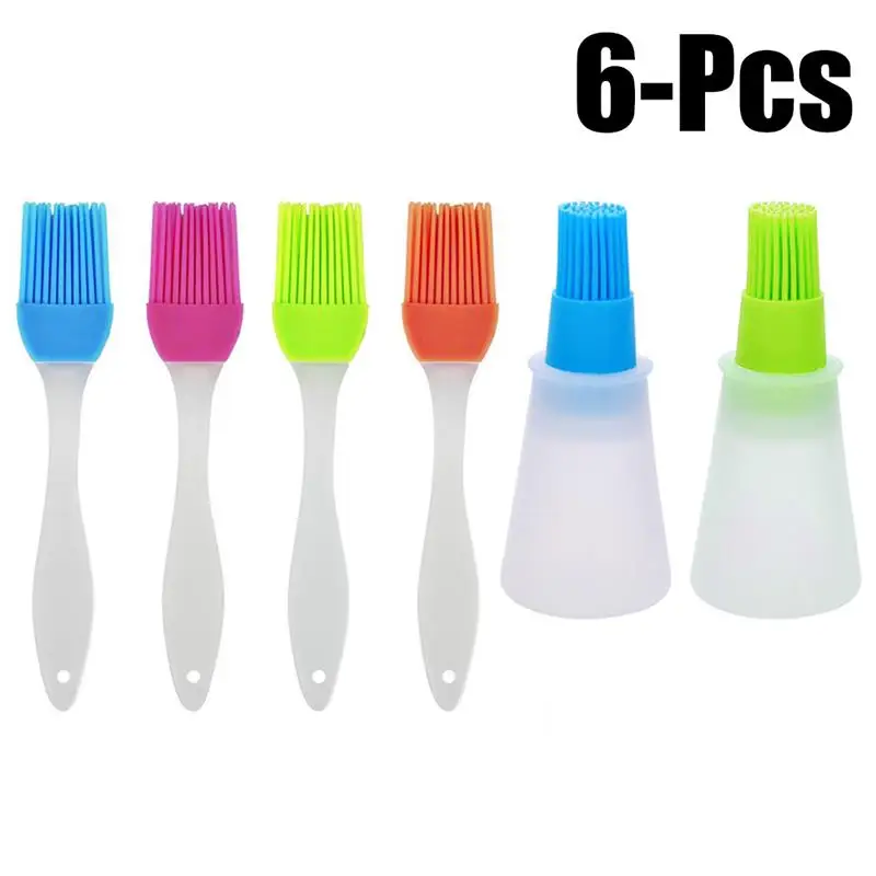 Silicone BBQ Cleaning Basting Oil Brush Grill Oil Bottle Brushes Tool Heat Resisting Barbecue