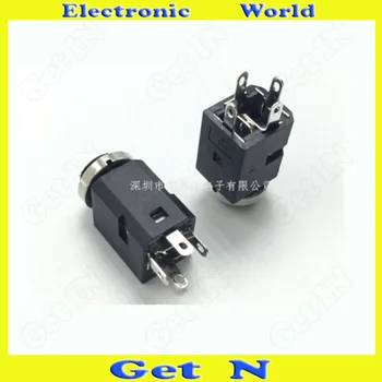 

30pcs-1000pcs PJ-341 3.5MM Auido Video Jacks 3.5mm Headphone Connectors with Screw 4 DIP Pins PJ-341M