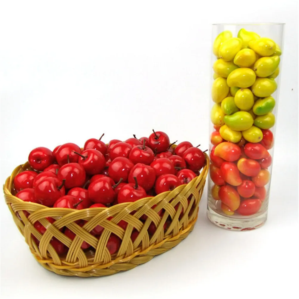 

20Pcs/Set Plastic Simulation Mini Fake Fruit Decor Apple Orange Lemon Strawberry Artificial Model Props Dollhouse Party Decor