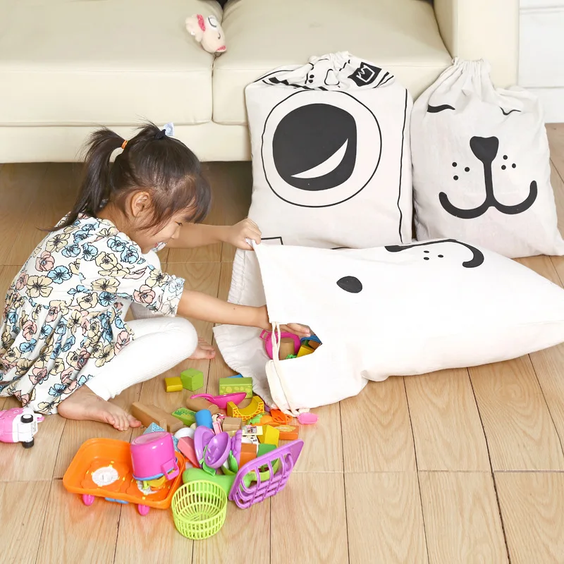 XZJJA لطيف الحيوان إلكتروني حقيبة تخزين من القماش الأطفال غرفة الملابس لعب الرباط المنظم حقيبة الكرتون جيب كيس التخزين