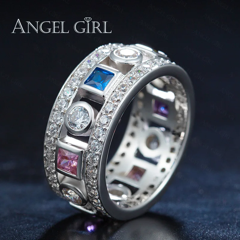 Cherryn Gold-color Big Pink Murano Ring cz engagement ring amazon fashion rings