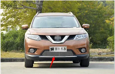 

Front Bottom Grill Grid Grille Trim 1pcs For Nissan Rogue X-Trail 2014 2015 2016