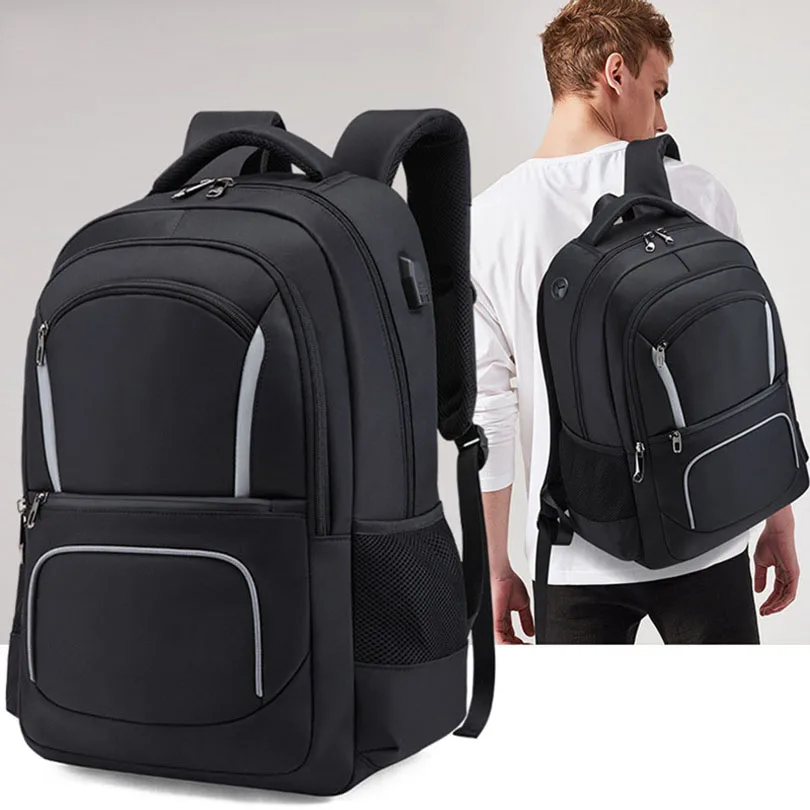 

2019 Men's Backpack USB Charging 15.6-inch Laptop Case Boy Boy Travel Mochila Waterproof Large Capacity Leisure Travel Bag