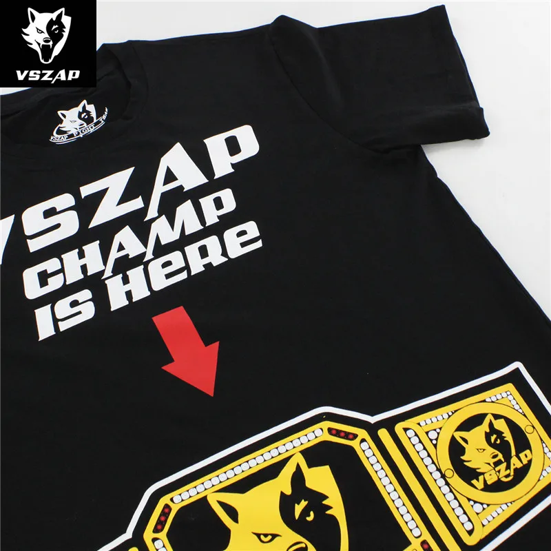 Vszap Для мужчин короткий рукав Чемпион Джерси для бокса обучение ММА Кикбоксингу