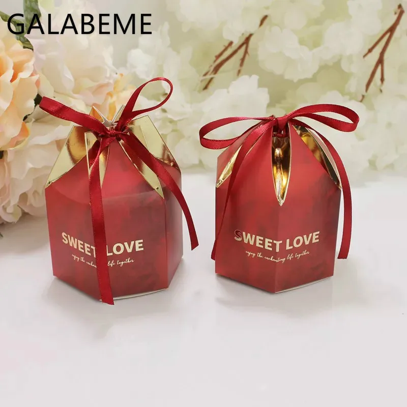 Galabeme 12pcs Bridal Candy Wedding Packaging Box Love Candy Box Creative Sweets Candy Boxes
