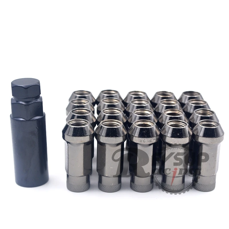 Racing M12X1.5 / M12X1.25 Open Ended Titanium Color Steel Lug Nutin