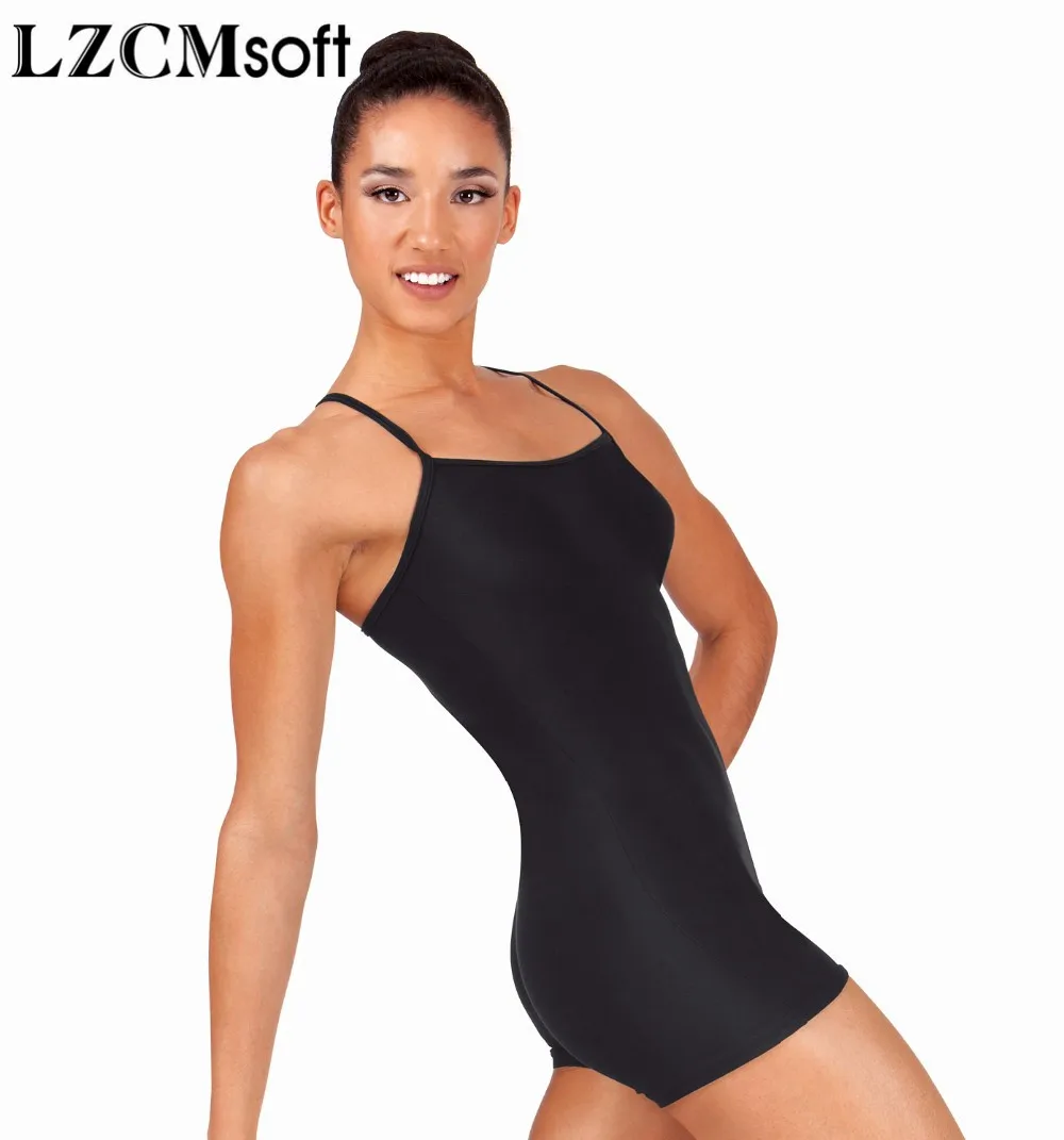 

LZCMsoft Women's Black Y-Back Camisole Biketard for Girls Gymnastics Leotards Spandex Sleeveless Unitards Bodysuit Class