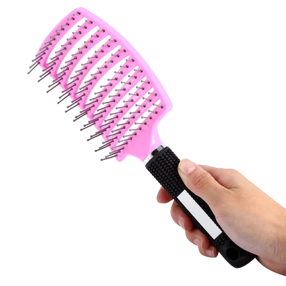 

1 Pc Hair Scalp Massage Comb Arched Design Hairbrush Curly Detangle Anti-static Hair Brush for Salon Hairdressing Styling Tools