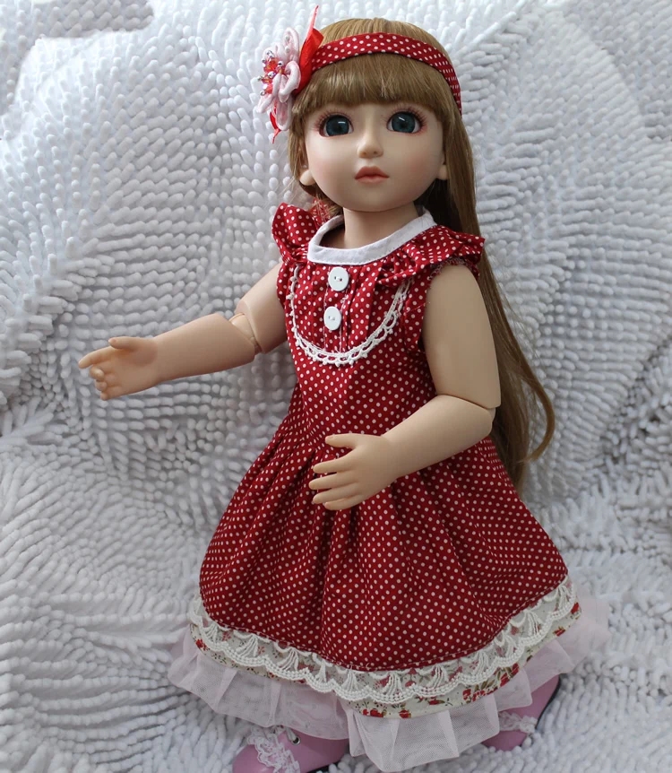 

Fashion Vinyl lifelike children birthday gift pricess girl long hair joint dolls SD BJD 1/4 doll toy play house girl brinquedos