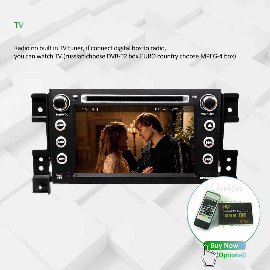 Cheap DSP IPS Android 9.0 4G 64G CAR GPS 2 DIN DVD PLAYER For SUZUKI GRAND VITARA 2007-2013 GPS RADIO STEREO SCREEN NAVIGATION 30