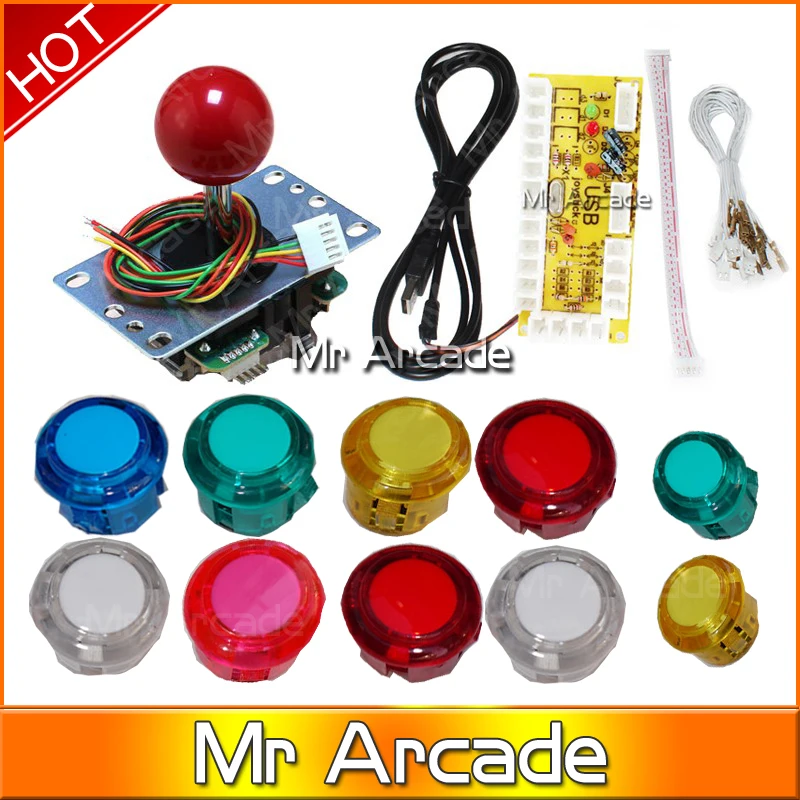 Sanwa Джойстик Кристалл OEM кнопки DIY Kit Zero Delay Arcade USB энкодер для ПК Mame|arcade diy usb|zero delay