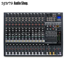 Диджей 12 микшер каналов пульт дистанционного управления с DSP цифровой эффект Bluetooth USB+ 48 V Phantom Мощность аудио микшерная консоль