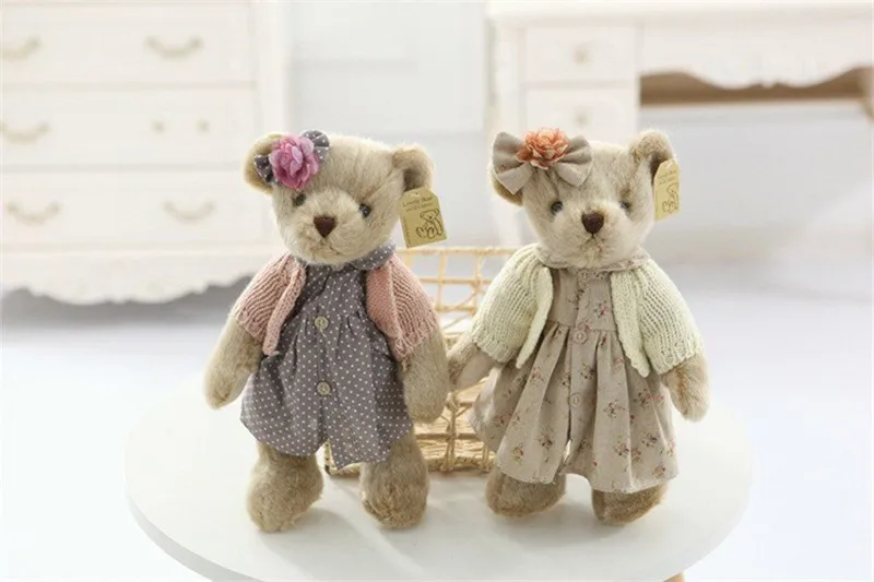 Luxury Classic Teddy Bear Plush Toys High Quality Lovely Couple Bear Peluche Dolls Valentine's Day Gift 35cm 1 Pair  (27)
