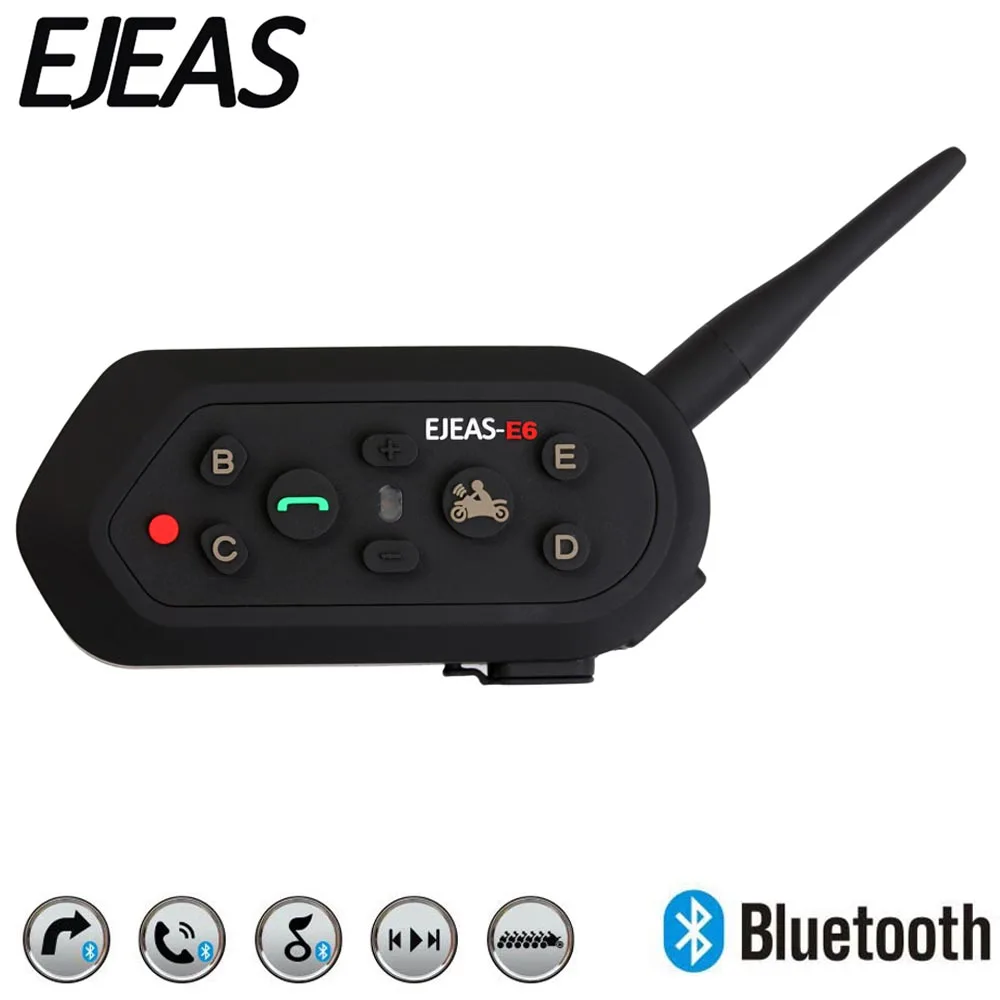 EJEAS Е6 1200м 6 человек ВОКС Bluetooth мотоциклетный Интерком-Гарнитура для половины шлема КТМ поддержки музыка mp3 ГПС EJEAS Е6 1200м 6 человек ВОКС Bluetooth мотоциклетный Интерком-Гарнитура для половины шлема КТМ поддержки музыка mp3 ГПС