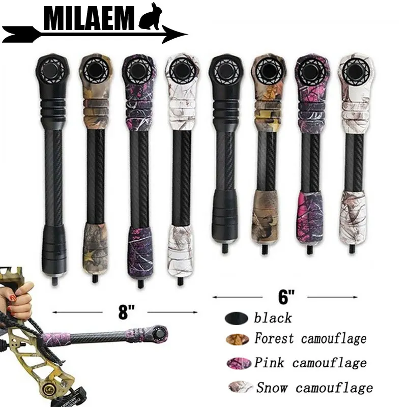 

1pc 6inch/8inch Archery Compound Bow Stabilizer Weight Damping Silence Shock Absorption Compound Outdoor Shooting Accessories