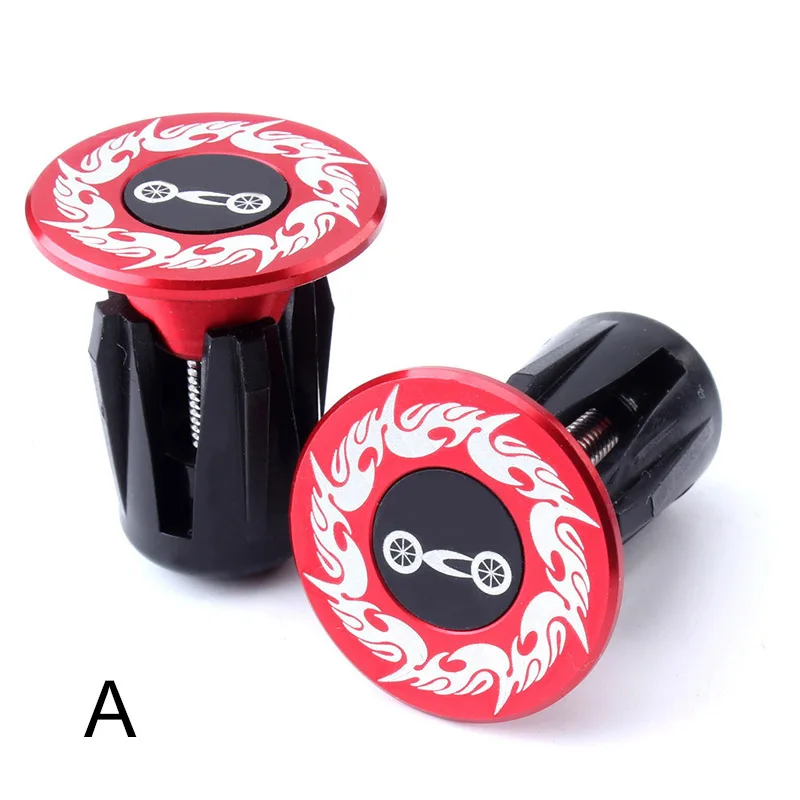 

HOT 1 Pair Bicycle Handlebar Ends Aluminium Alloy Bike Handle Bar Grips Plugs Caps HV99
