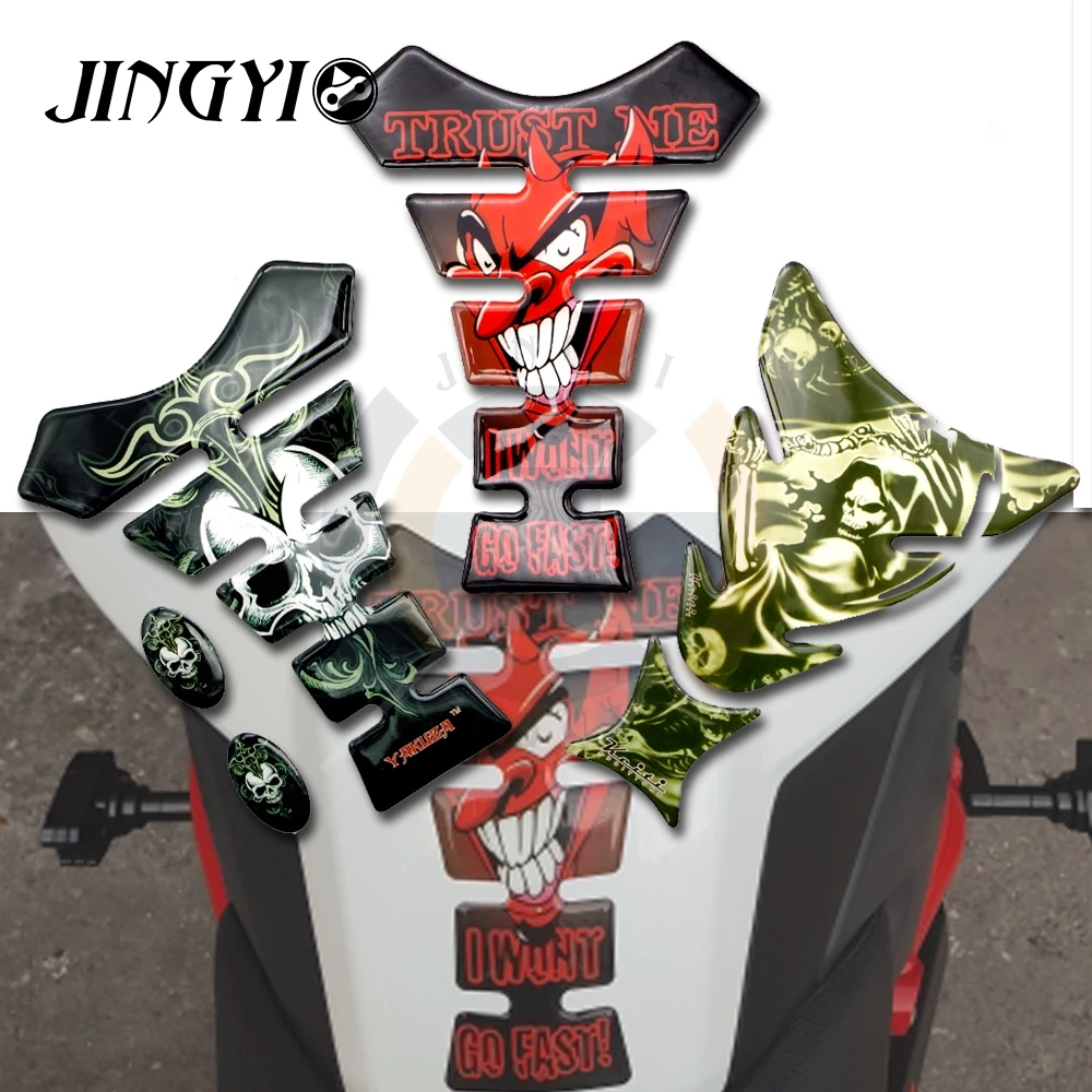 3D Moto Decal Tank Pad Protector Skull Racing Car Sticker Per Aprilia Rsv4 Shiver 750 Shiver Rs 50 Rs 125 Pegaso 650