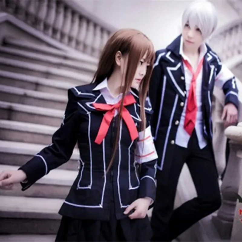 Free Shipping Kuran Yuki/Kiryu Zero Cosplay Hot Anime Vampire Knight Cosplay Costume Man Woman School Uniform Cos spider woman costume