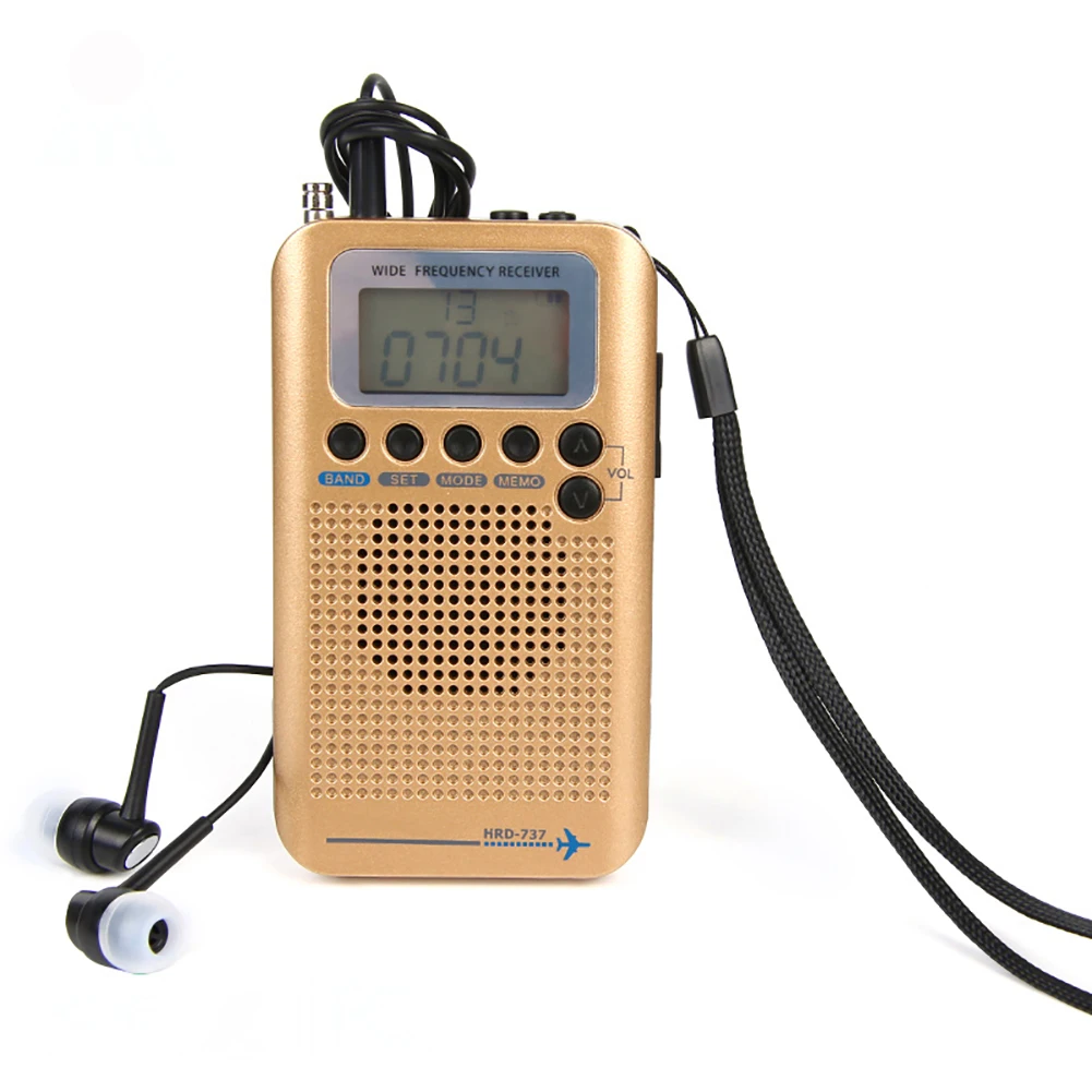 Мини радио HRD-737 портативный цифровой lcd полный диапазон FM/AM/SW/CB/Air/VHF радио стерео приемник радиосвязи