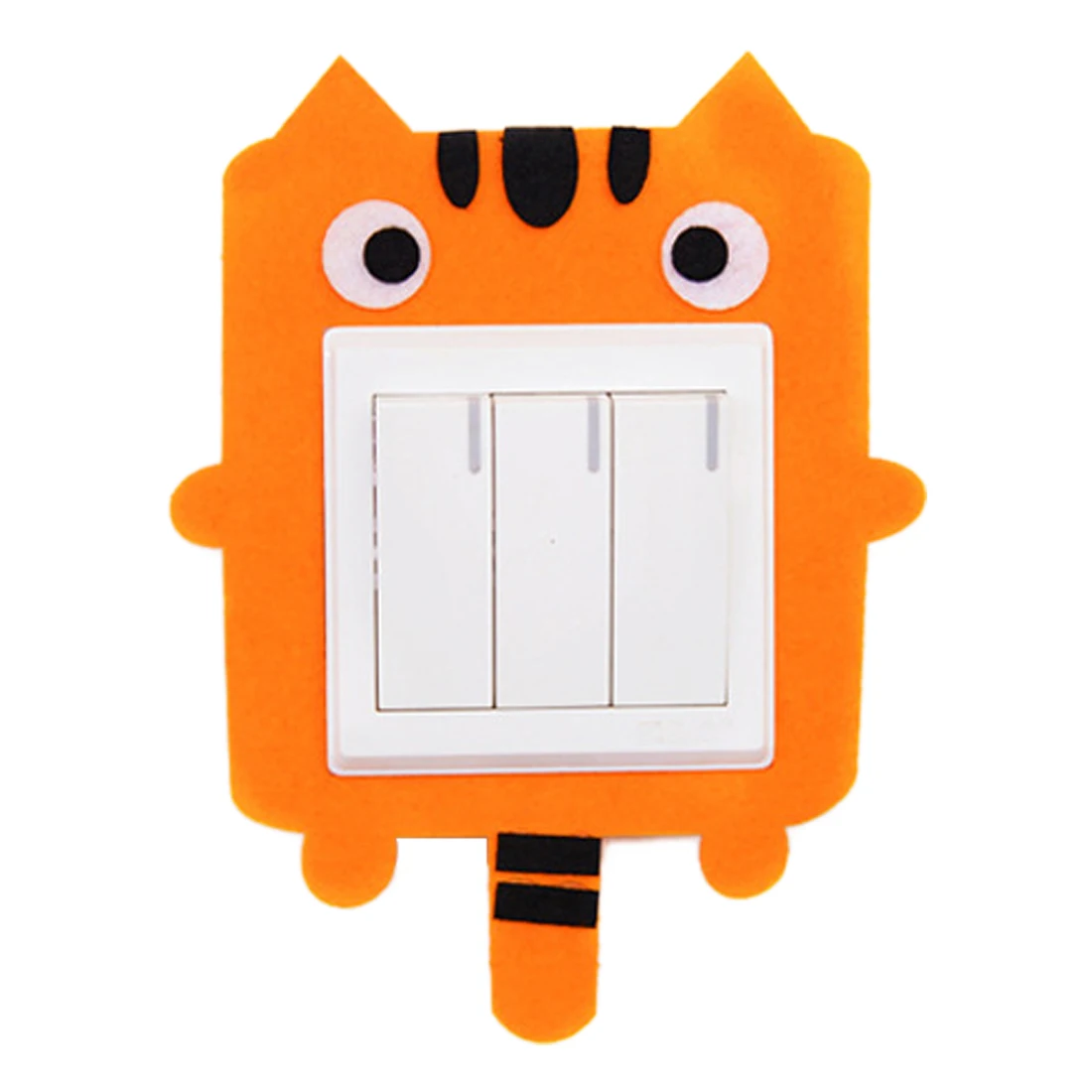 

cute cartoon felt hollow-out switching sticker Creative home decoration wall stickers affixed felt hollow switch socket