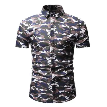 

Mens Hawaiian Shirt Male Casual Camisa Masculina Printed Beach Shirts Short Sleeve Male Dress Shirts Brand Clothing