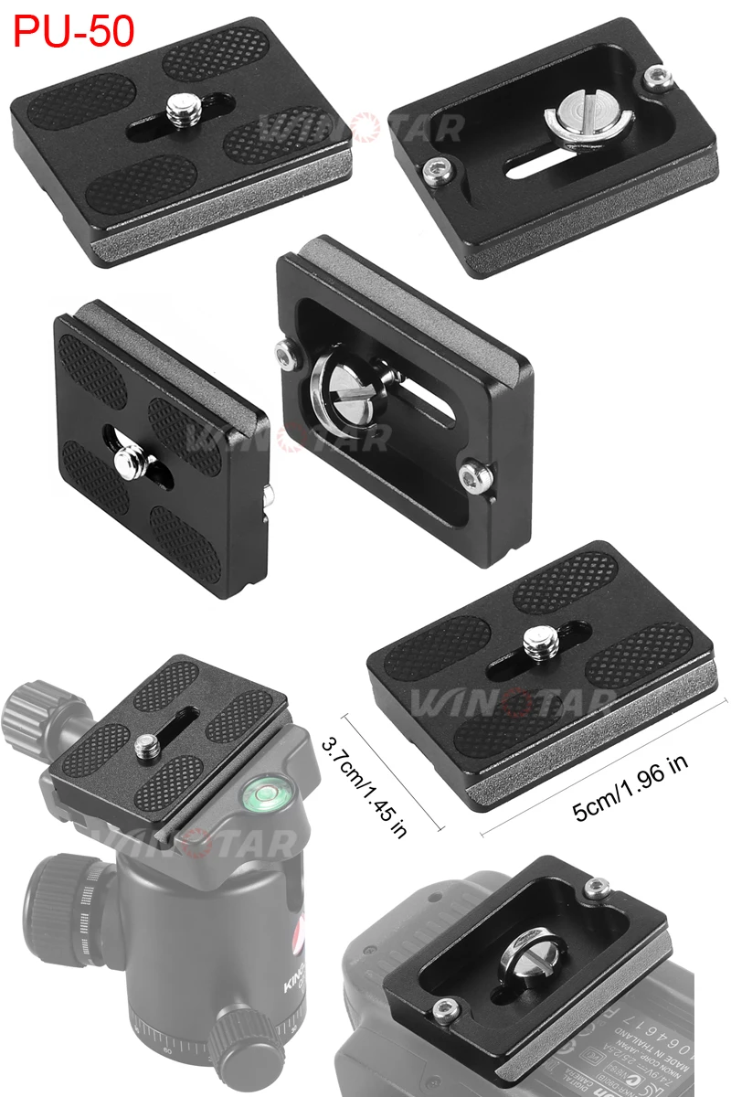 БЫСТРОРАЗЪЕМНАЯ пластина PU40 PU50 PU60 PU70 PU100 с винтовым креплением 1/4 &quotдля штатива