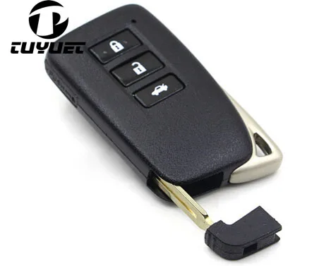 3 Buttons Blank Smart Remote Key Shell for Lexus ES300H IS ES With Emergency Key Blade Car Key Blanks