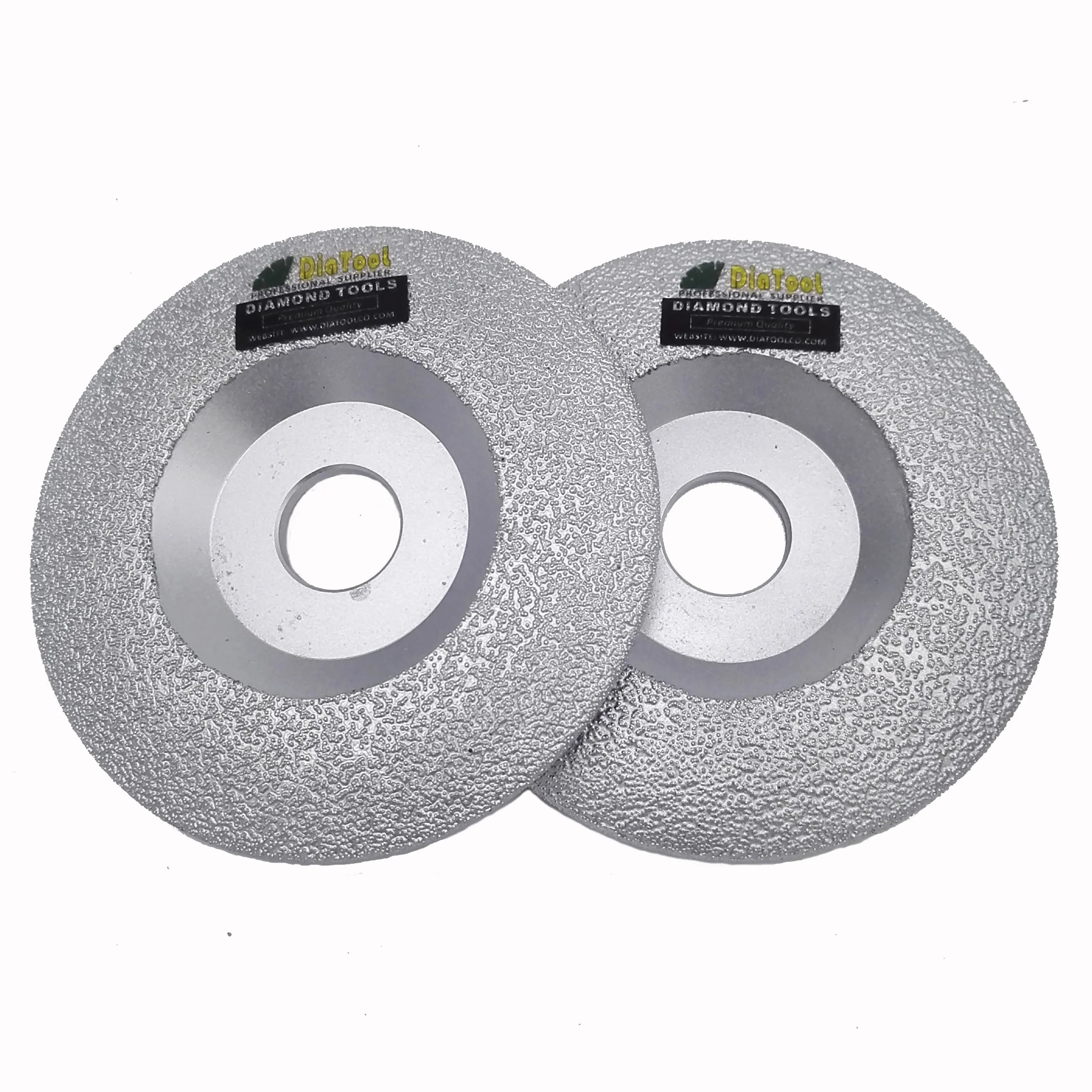 DIATOOL 2pcs Convex Vacuum Brazed Diamond Grinding Cup Wheel Diameter 4