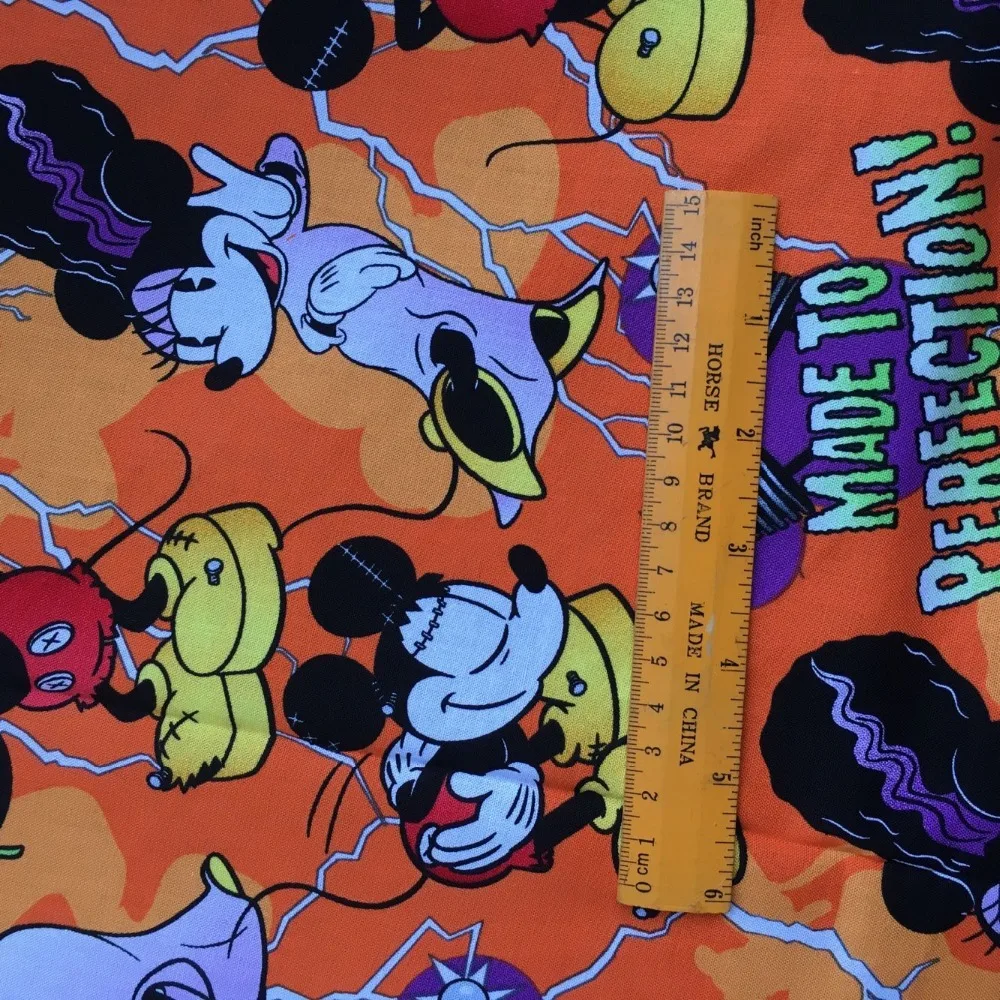 

Cotton Frankenstein Mickey DIY fabric curtain cloth pillow width 100x108cm sewing home textiles decoration