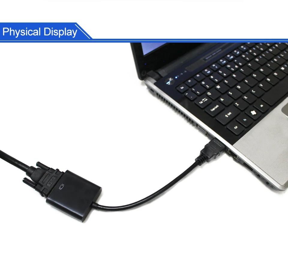 VERI Male to Female 1.4 Version HDMI to VGA Converter HD Adapter Cable for PC Laptop Tablet Support 1080P HDTV TV Video Card (8)