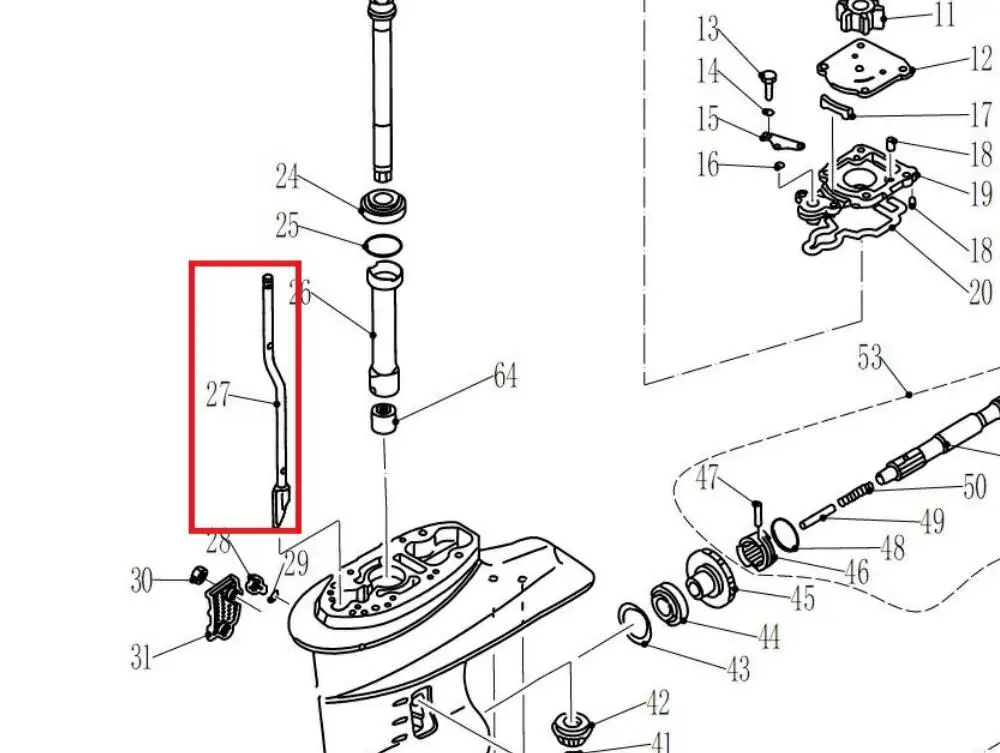F25 04030000 L Pergeseran Rod Cam Assy Untuk Parsun Hdx Mikatsu 4 Stroke F25 F20 Outboard Motor Poros Panjang Mesin Perahu Aliexpress
