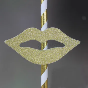 

50pcs Glitter Sexy Kissing Lips Party Paper Straws Bachelorette Bridal Shower Hens Night Ladies Night Wedding Drink Decoration