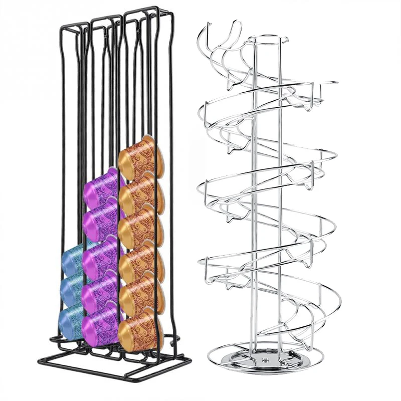 Многофункциональный металлический держатель для кофейных капсул Nespresso, полка для хранения, Диспенсер, аксессуары для кофе для дома, кухни, офиса