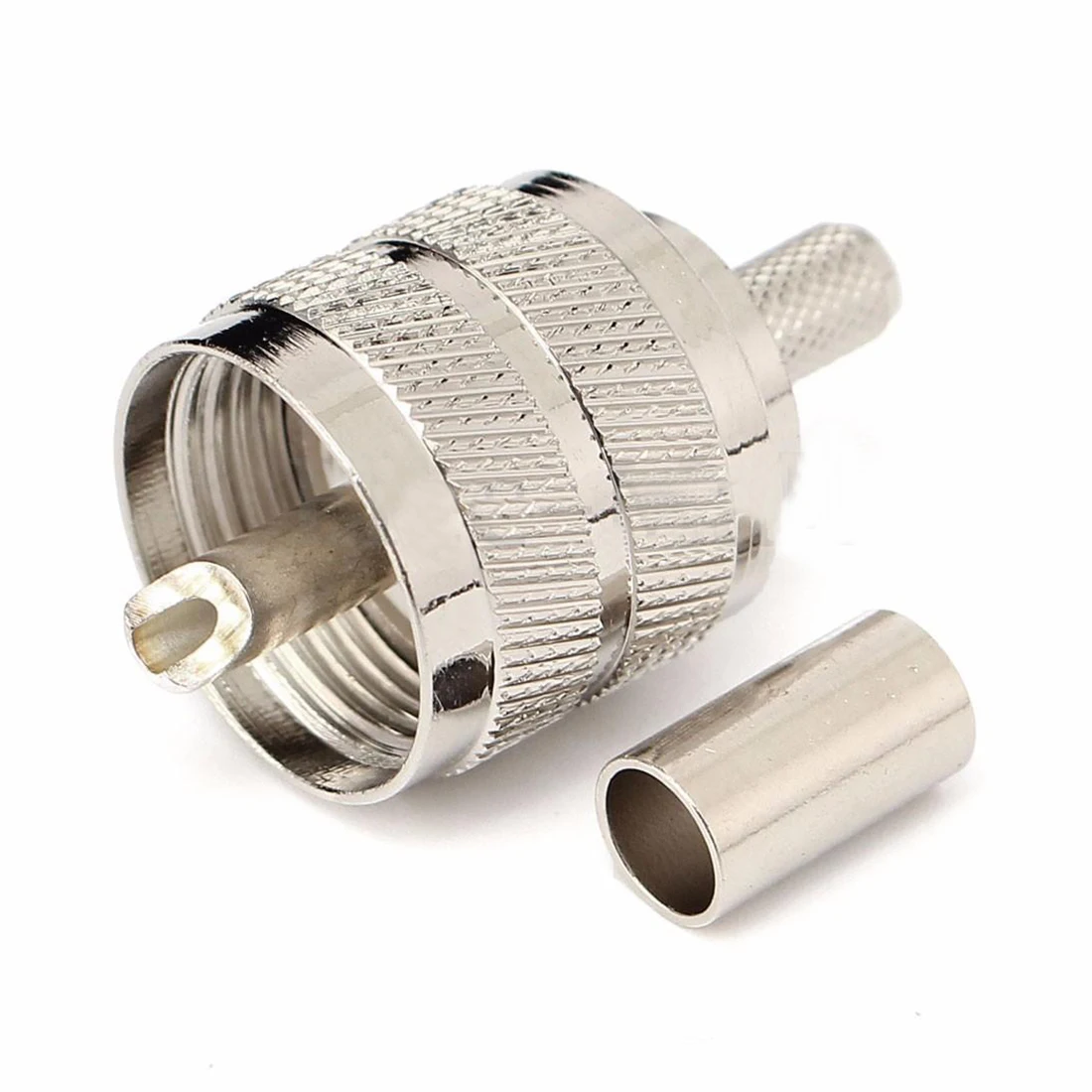 10 Pcs Connector UHF Male Pl259 Plug Crimp RG58 RG142 LMR195 Cable